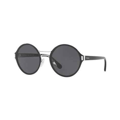 prada round sunglasses on face|Prada unisex sunglasses.